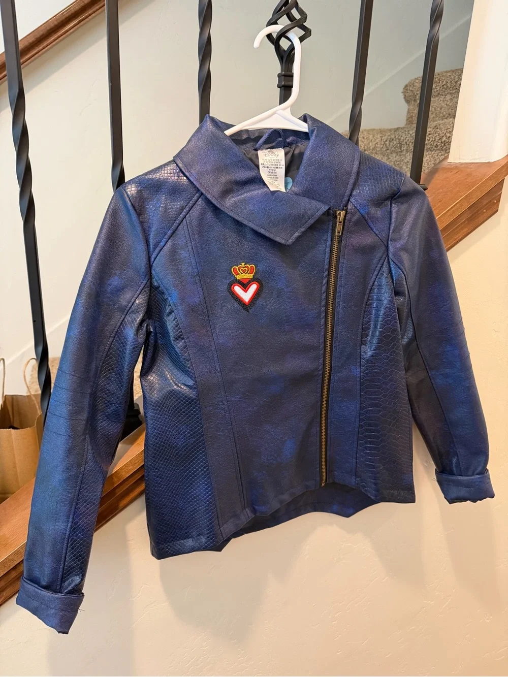 Disney’s Descendants Girls Faux Leather Jacket NWOT